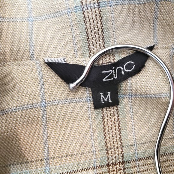 M Designer Zinc Blazer Plaid Jacket Great - Picture 7 of 10